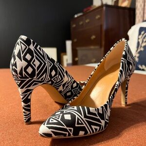 J. Crew Black and White Women's Heels
